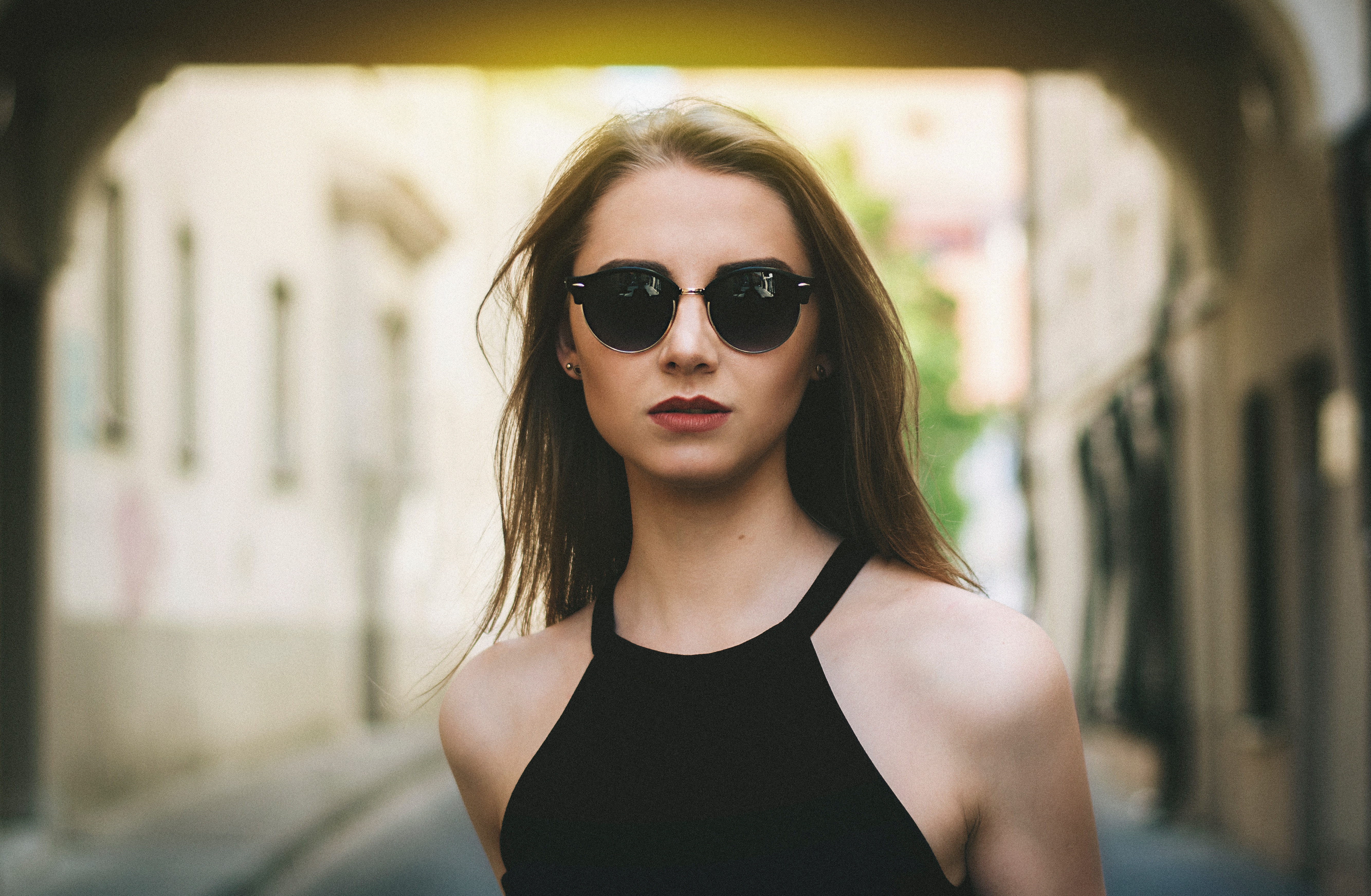 brunette sunglasses